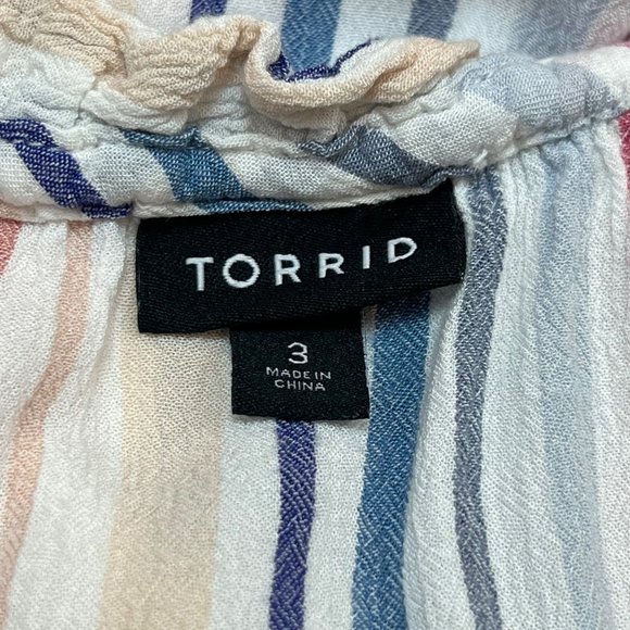 Torrid Ivory Stripe Pullover Sleeveless Tank Size 3 - Picture 6 of 15